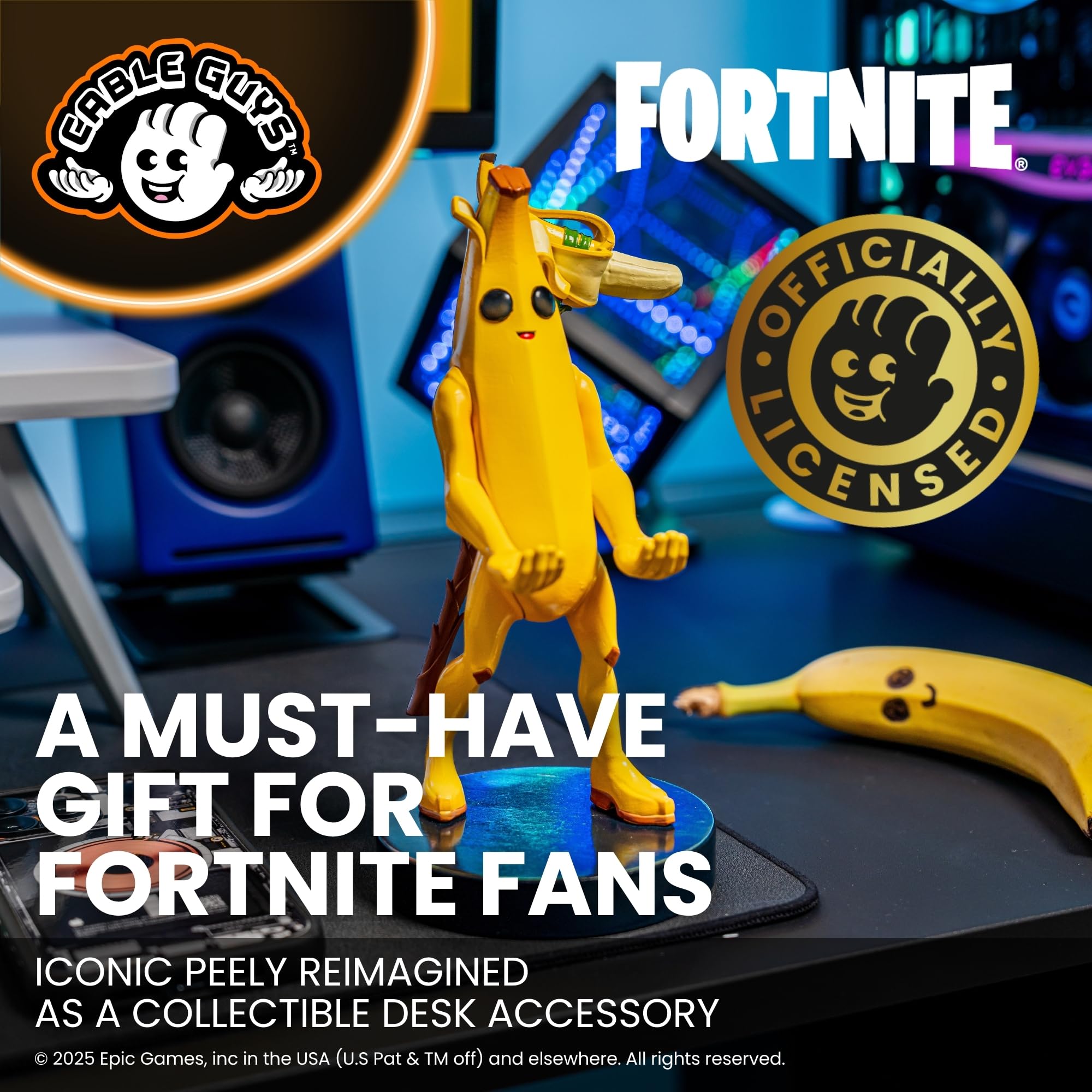 Cable Guys - Fortnite Peely Gaming Accessories Holder & Phone